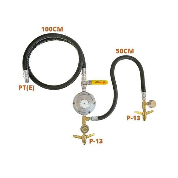 KIT - Regulador Válvula de Gás 5kg Baixa Pressão - Venâncio - 2