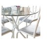 Conjunto Mesa Redonda Vidro 4 Cadeiras Branca Aço 5 Opções - 2