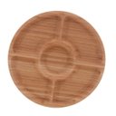 Ver imagem 2 de Petisqueira com 5 Divisorias de Bambu Redonda 25x25x1,6cm