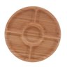 Petisqueira com 5 Divisorias de Bambu Redonda 25x25x1,6cm - 2