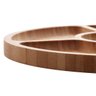 Petisqueira com 5 Divisorias de Bambu Redonda 25x25x1,6cm - 4