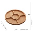 Ver imagem 5 de Petisqueira com 5 Divisorias de Bambu Redonda 25x25x1,6cm