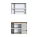 Ver imagem 2 de Conjunto Banheiro com Gabinete e Espelheira 3 Portas e 3 Gavetas 80cm Multimóveis Crart-CON014 -