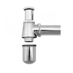 Sifão Lavatório com Copo em Metal Cromado de 7/8" x 1.1/2" - 2