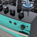 Ver imagem 3 de Fogao 4 Bocas Venax Gaudi Vetro Vitreo Verde Gas GLP 127 V