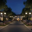 Ver imagem 2 de Jogo 4 Postes Pretos em Alumínio sem Globo 2m Bivolt Luminária Jardim Global Dital