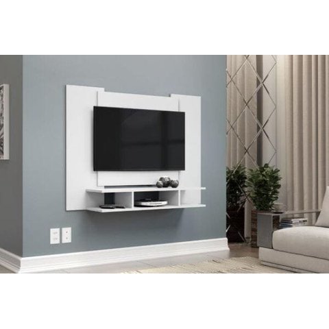 Painel 1,20 para TV até 48 Polegadas com Nicho Cor Branco Liso Oferta