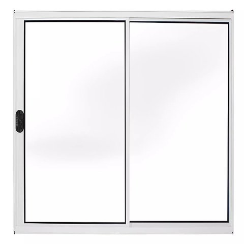 Janela de Alumínio Branco Vitro de Correr 2 Folhas sem Grade Cmc Modular - 1.00 (l) X 1.20 (a)
