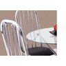 Conjunto Mesa Redonda Vidro 4 Cadeiras Cromada Aço 5 Opções Assento - 2