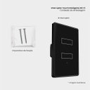 Ver imagem 2 de Interruptor Touch Wifi Inteligente Agl 2 Tecla Preto Bivolt
