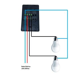 Interruptor Touch Wifi Inteligente AGL 2 Tecla Preto Bivolt - 4