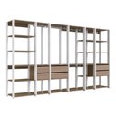Ver imagem 2 de Guarda-Roupa Closet Modulado com 6 Gavetas 320cm Multimóveis Crpro-CLO009 Branco/Madeirado