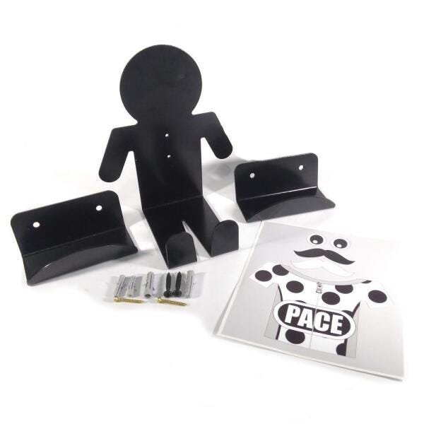 Suporte de Parede para Bike Preto Modelo Boneco Aço - 3