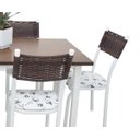 Ver imagem 2 de Mesa de Jantar 6 Cadeiras Lisboa Tampo MDF Aço Branca Oferta