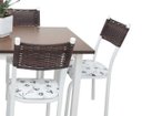 Ver imagem 2 de Mesa de Jantar 6 Cadeiras Lisboa Tampo MDF Aço Branca Oferta