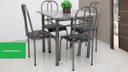 Ver imagem 2 de Mesa de Jantar com 4 Cadeiras Madri 80cm Aço Cor Craqueada