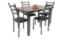 Ver imagem 1 de Mesa de Jantar 4 Cadeiras Lisboa Tampo MDF Aço Cor Craqueado