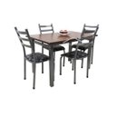 Ver imagem 1 de Mesa de Jantar 4 Cadeiras Lisboa Tampo MDF Aço Cor Craqueado