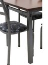 Ver imagem 3 de Mesa de Jantar 4 Cadeiras Lisboa Tampo MDF Aço Cor Craqueado