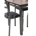 Ver imagem 3 de Mesa de Jantar 4 Cadeiras Lisboa Tampo MDF Aço Cor Craqueado
