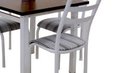 Ver imagem 2 de Mesa de Jantar 4 Cadeiras Lisboa Tampo MDF Aço Cor Branca