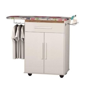 Tábua de passar roupas Bel 2 portas + 1 gaveta Branco canela