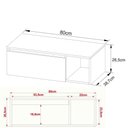 Ver imagem 4 de Gabinete Banheiro Suspenso 80Cm Multimóveis Vcr10081 Amêndoa Amêndoa