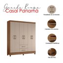 Ver imagem 3 de Guarda Roupa Casal Panamá e Cômoda Georgia Carvalho Fendi– Moval