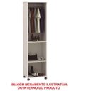Ver imagem 6 de Multiuso Sapateira 01 porta + chave Branco pés rodízios