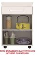 Ver imagem 3 de Balcão 2 portas + 1 gaveta Ipan cor Branco canela + rodizios