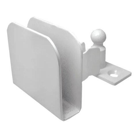 Fixador de pressão para porta de vidro 8 a 10mm branco