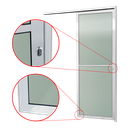 Ver imagem 3 de Porta de Correr Suspensa Vidrao Dir L.25 Branca 210x90 Brimak