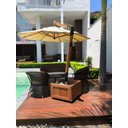 Ver imagem 1 de Ombrelone Lateral Slim 2,90 Mts com Floreira Lona Cor Creme