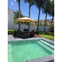 Ver mais imagens de Ombrelone Lateral Slim 2,90 Mts com Floreira Lona Cor Creme