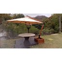 Ver imagem 2 de Ombrelone Lateral Slim 2,90 Mts com Floreira Lona Cor Creme
