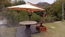 Ver imagem 2 de Ombrelone Lateral Slim 2,90 Mts com Floreira Lona Cor Creme