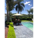Ver imagem 3 de Ombrelone Lateral Slim 2,90 Mts com Floreira Lona Cor Creme