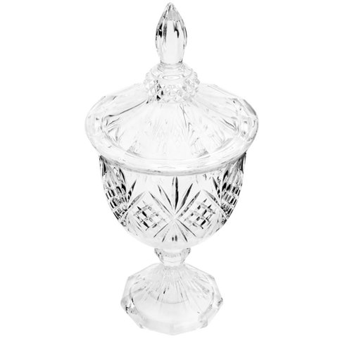 24 Potiches Cristal Pedestal e Tampa para Eventos Casamentos Bomboniere Dublin Lyor