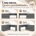 Ver imagem 7 de Conjunto Escritório com Mesa em L 6 Gavetas e Cadeira Giratória Multimóveis MCR6116 Grafite/Preto