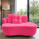 Ver imagem 1 de Namoradeira Sofá Feijão Suria Orgânica Couro Rosa Pink