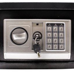 Cofre Eletrônico Digital Preto 31x20x20 Cm com Chave e Senha - 5 Cofre Eletrônico Digital Preto 31x20x20 Cm com Chave e Senha - 5