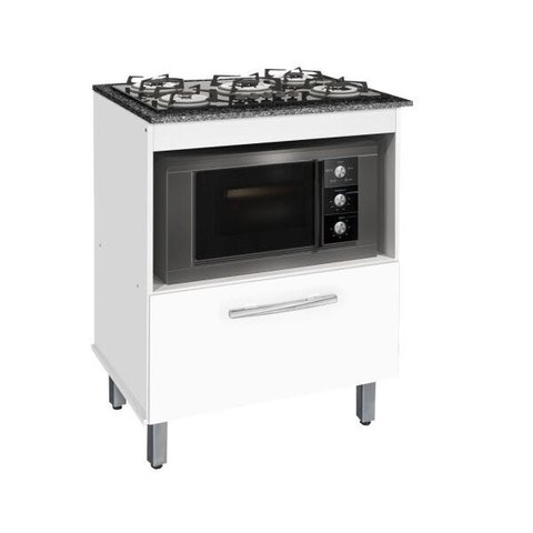 Balcão Gabinete para Cooktop 05 Bocas e para Forno Bur Bra / Mar
