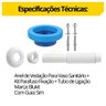Kit Completo Para Instalação de Vaso Sanitário (Anel de Vedação + Kit Parafuso + Tubo de Liga - 5