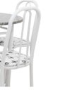 Ver imagem 3 de Mesa de Jantar com 4 Cadeiras Granito Madri Red em Aço Branca