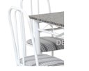Ver imagem 2 de Mesa de Jantar com 4 Cadeiras Granito Madri 1.00M Aço Branca
