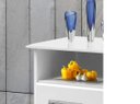 Ver imagem 2 de Balcão Gaveteiro 04 Gavetas Açaí Branco com Rodinhas Oferta