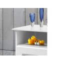 Ver imagem 2 de Balcão Gaveteiro 04 Gavetas Açaí Branco com Rodinhas Oferta