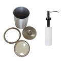 Ver imagem 1 de Kit Lixeira 20cmX30cm 6L Embutir No Granito Inox 304 E Dosador