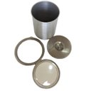Ver imagem 3 de Kit Lixeira 20cmX30cm 6L Embutir No Granito Inox 304 E Dosador