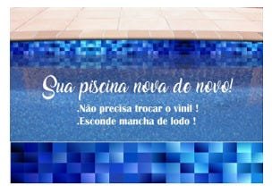 Faixa de Piscina Vinil Autocolante Azul Degrade Película 35mx25cm - 1